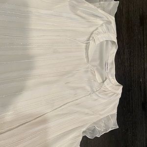 Calvin Klein white/silver striped blouse